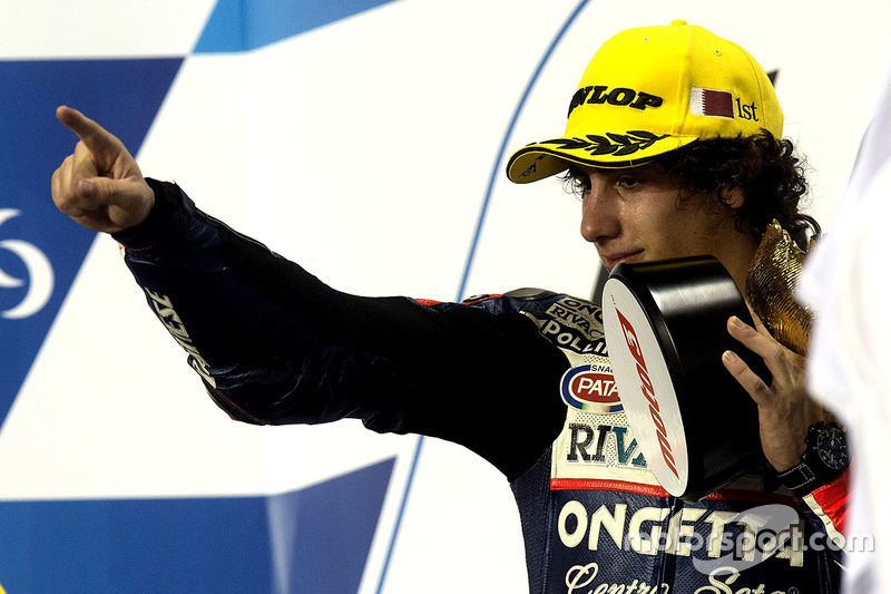 Podio: il vincitore Niccolò Antonelli, Ongetta-Rivacold, Honda