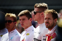 Nico Hulkenberg, Sahara Force India F1 as the grid observes the national anthem