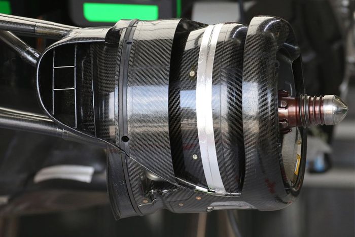 Detalle del conducto de freno del Haas VF-20