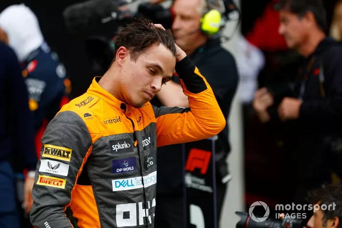 Lando Norris, McLaren, tras el Sprint shootout