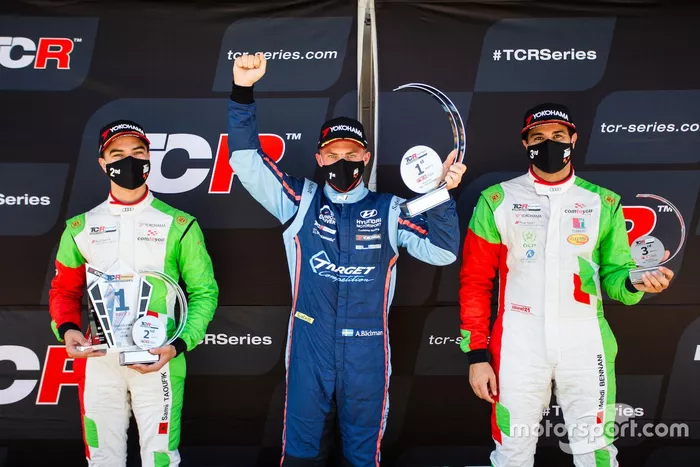 Podio: 2° posto, Sami Taoufik, Comtoyou Racing, Audi RS 3 LMS TCR, 1° posto,  Andreas Backman, Target Competition, Hyundai i30 N TCR, 3° posto, Mehdi Bennani, Comtoyou Racing, Audi RS 3 LMS TCR  