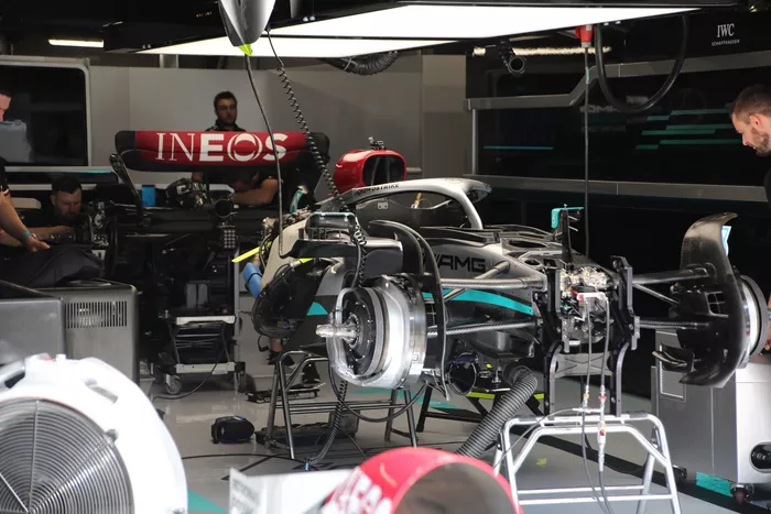 Mercedes W13 in the garage