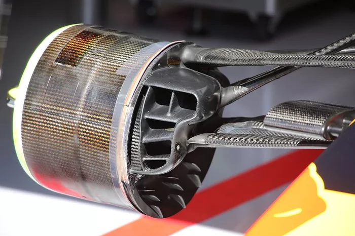 Detalle del tambor del freno delantero Red Bull Racing RB15