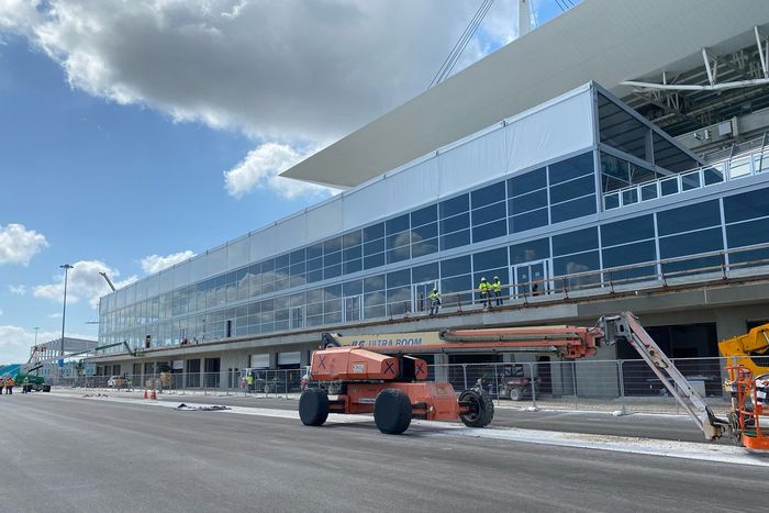 Aspectos de la construcción de la pista para el GP de Miami