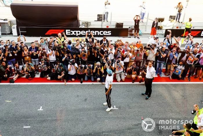 Yarış galibi Lewis Hamilton, Mercedes AMG F1,Parc Ferme