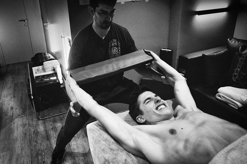 Marc Marquez, Repsol Honda Team, beim Fitnesstraining
