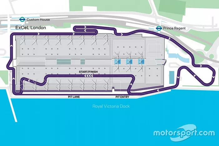 Mappa dell'E-Prix di Londra