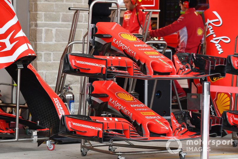 Nariz y alerones delanteros del Ferrari SF71H
