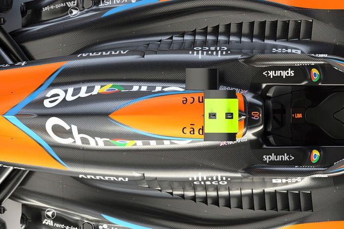 McLaren MCL60, detalle vista superior