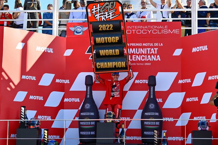 Campeón Francesco Bagnaia, Ducati Team festeja