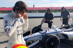 Pietro Fittipaldi during his first test in an IndyCar after being injured