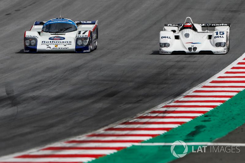 Hans-Joachim Stuck, Porsche 962C y Gerhard Berger, BMW V12 LMR