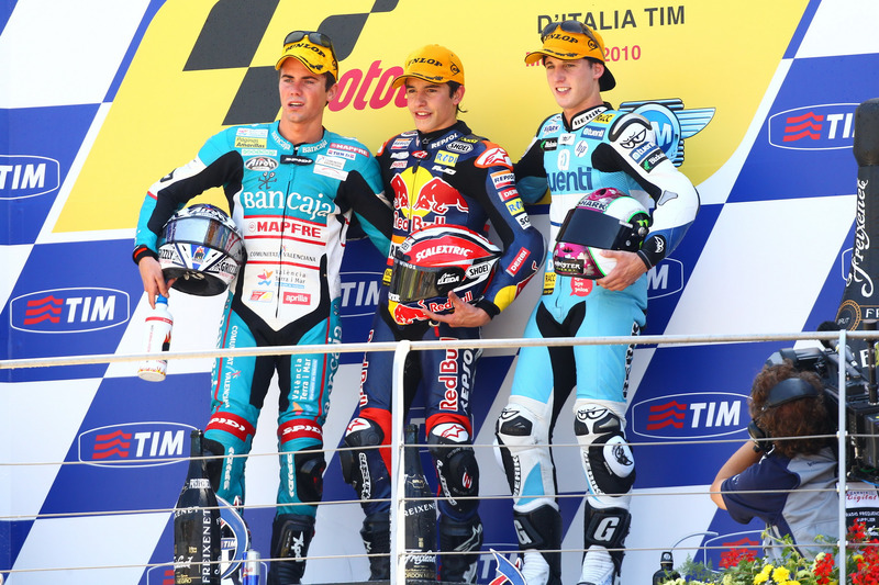 Podium: 1. Marc Marquez, 2. Nicolás Terol, 3. Pol Espargaro