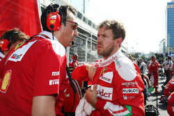 Sebastian Vettel, Ferrari op de startopstelling