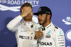 Polesitter Lewis Hamilton, Mercedes AMG F1 Team, second place Nico Rosberg, Mercedes AMG F1 Team