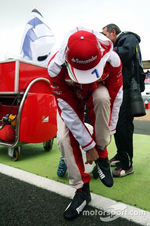 Kimi Raikkonen, Ferrari en la parrilla