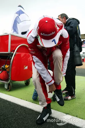Kimi Raikkonen, Ferrari en la parrilla