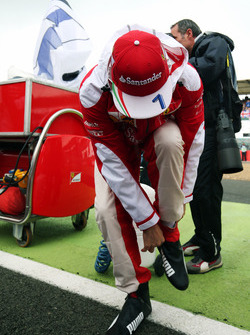 Kimi Raikkonen, Ferrari en la parrilla