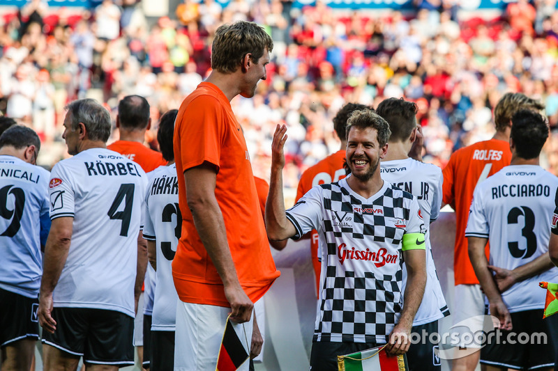 Dirk Nowitzki, NBA player and Sebastian Vettel, Ferrari