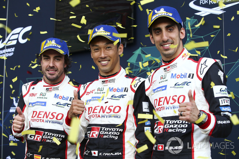 Fernando Alonso, Kazuki Nakajima, Sébastien Buemi, Toyota Gazoo Racing