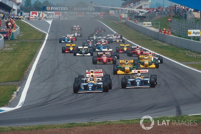 En la salida, Damon Hill traccionó mejor que su compañero de equipo