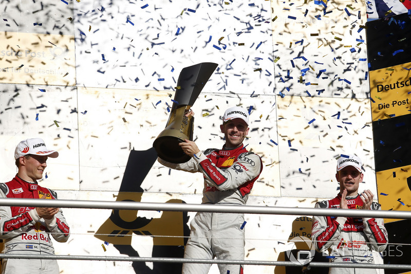 Podium Campeones: Campeón, René Rast, Audi Sport Team Rosberg, Audi RS 5 DTM, segundo, Mattias Ekstr