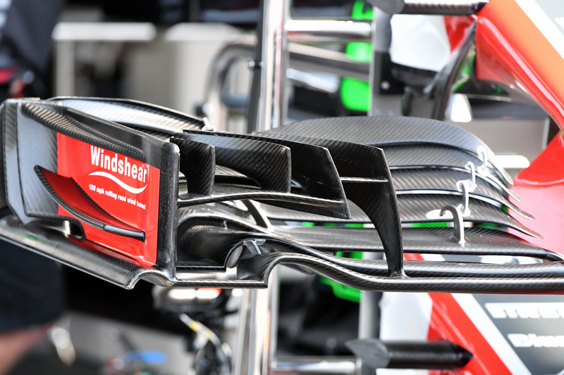 Haas F1 Team VF-18 front wing detail