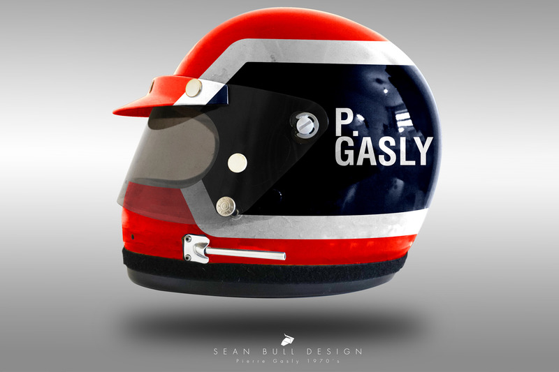 Pierre Gasly 1970's helmet concept