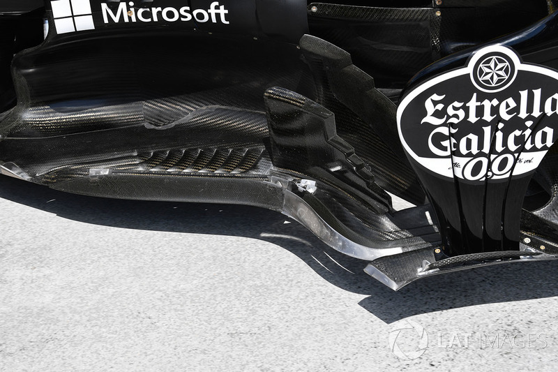 Detalle del bargeboard del Renault Sport F1 Team R.S. 18