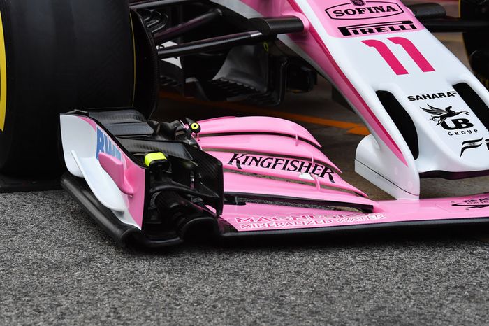 Sahara Force India VJM11, detalle delantero