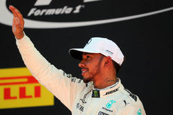 Podium: race winner Lewis Hamilton, Mercedes AMG F1