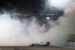 Nico Rosberg, Mercedes AMG F1 celebrates his second position and World Championship at the end of th