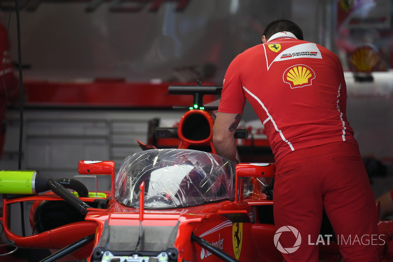 Ferrari SF70-H with cockpit shield