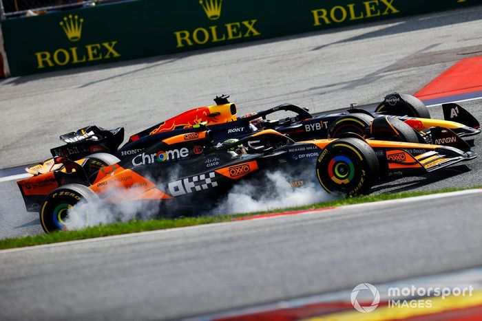 Max Verstappen, Red Bull Racing RB20, Lando Norris, McLaren MCL38, batalla por el liderato