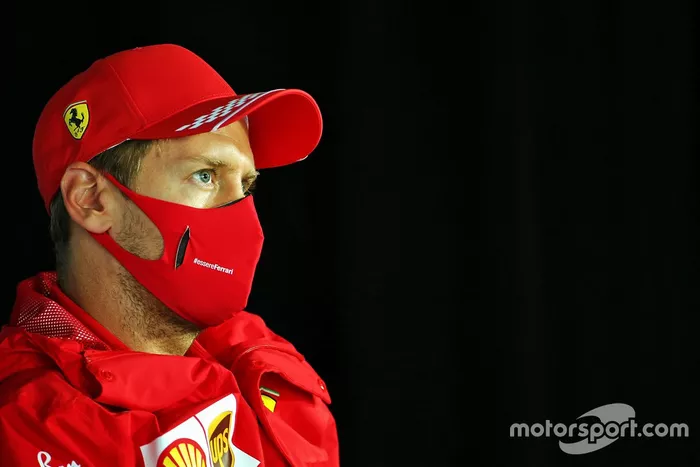 Sebastian Vettel, Ferrari en la conferencia de prensa