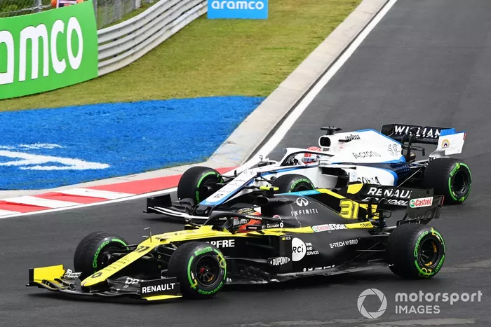 Esteban Ocon, Renault F1 Team R.S.20, George Russell, Williams FW43