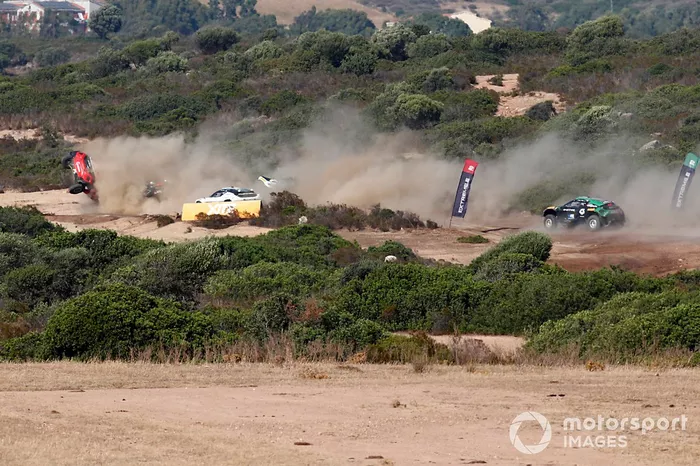 Choque de Johan Kristoffersson, Rosberg X Racing, Carlos Sainz, Sainz XE Team