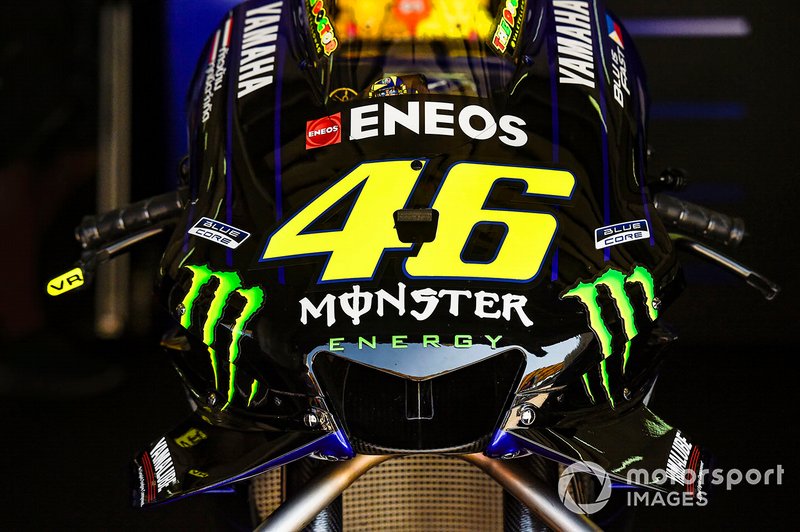 Yamaha Factory Racing bike detail of Valentino Rossi