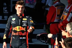Max Verstappen, Red Bull Racing, 3e positie, in Parc Ferme