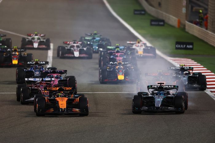 Oscar Piastri, McLaren, George Russell, Mercedes