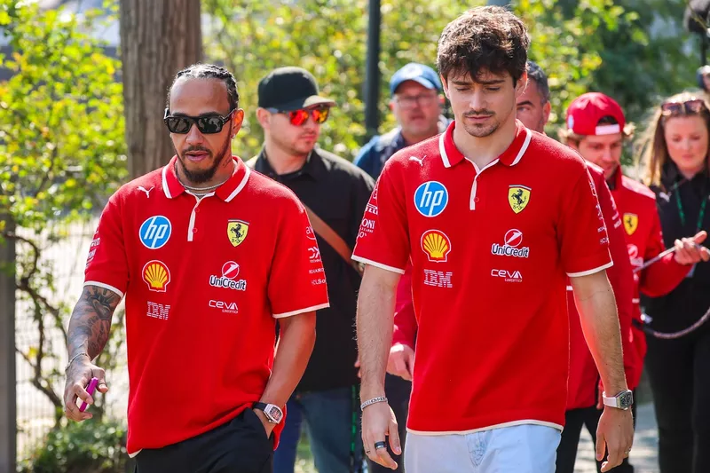 Charles Leclerc, Ferrari, Lewis Hamilton