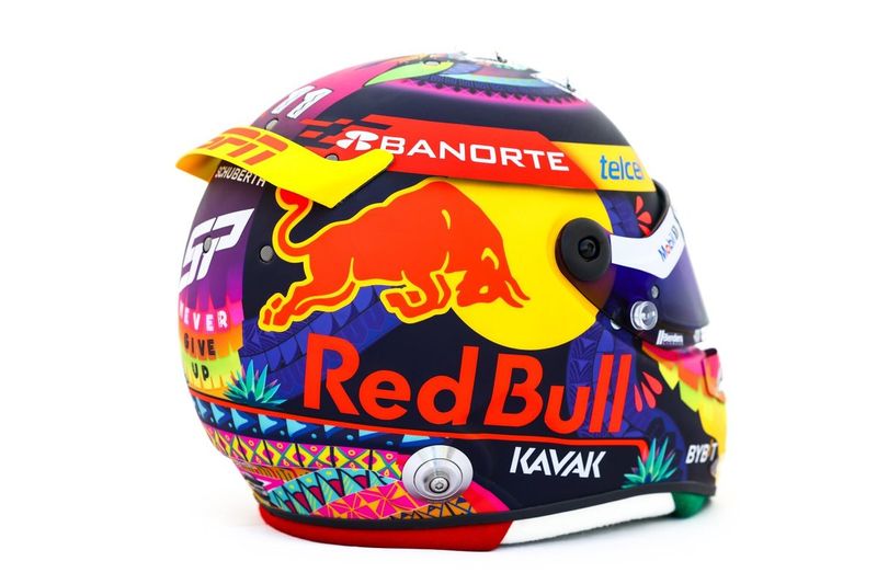 Casco de Sergio Perez, Red Bull Racing , GP de México