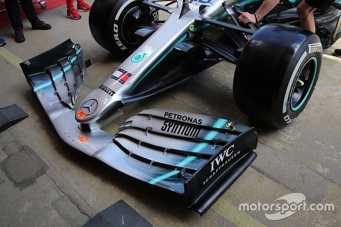 Detalle técnico del Mercedes AMG F1