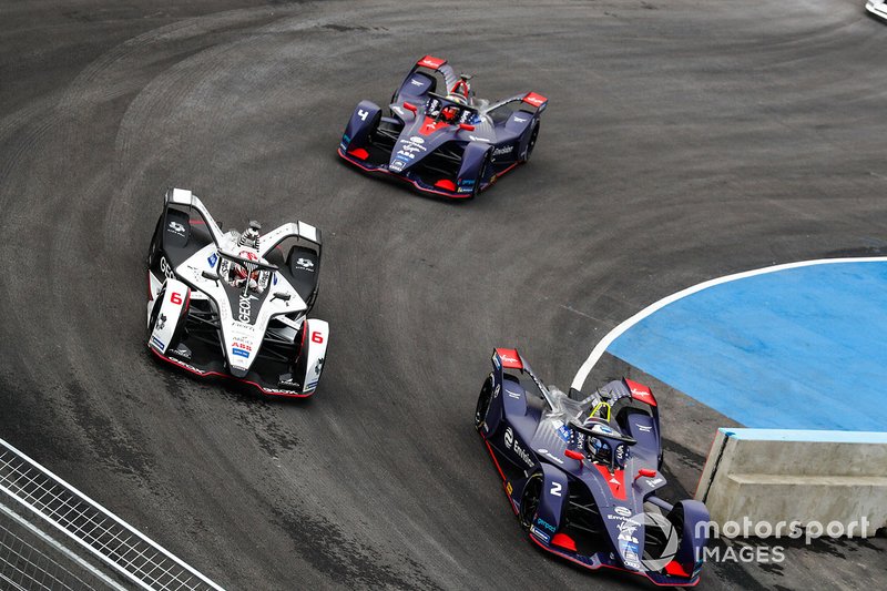 Sam Bird, Envision Virgin Racing, Audi e-tron FE05 Maximilian Gunther, Dragon Racing, Penske EV-3, Robin Frijns, Envision Virgin Racing, Audi e-tron FE05 