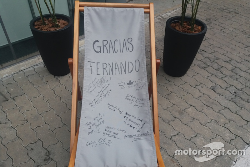 Une chaise longue signée pour Fernando Alonso