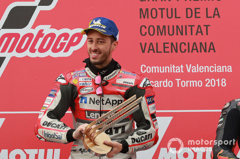 Podio: il vincitore della gara Andrea Dovizioso, Ducati Team
