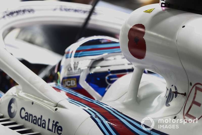 papavero rosso sull'airbox of Sergey Sirotkin, Williams Racing