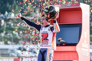 Marc Marquez, Repsol Honda Team, célèbre son titre de Champion du monde