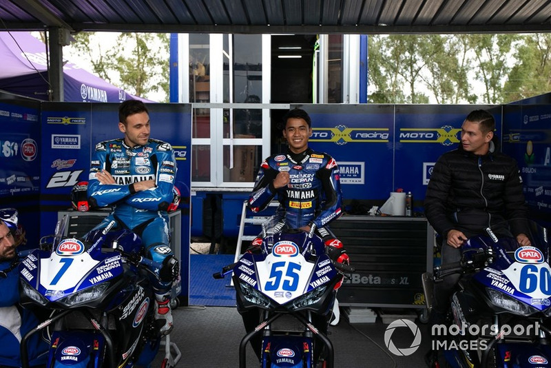 Niccolo Canepa, YART Yamaha Official EWC Team, Galang Hendra, and Michael van der Mark, Pata Yamaha World Superbike Team