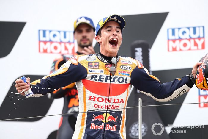 Podio: ganador Marc Márquez, Repsol Honda Team